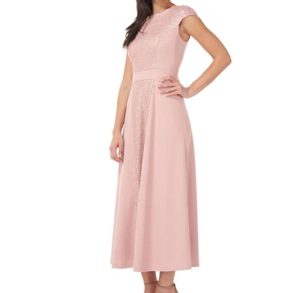JS Collections Sequin & Crepe Midi dress NWT - Picture 2 of 7
